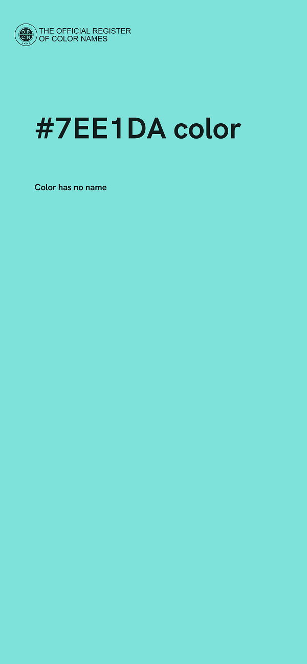 #7EE1DA color image