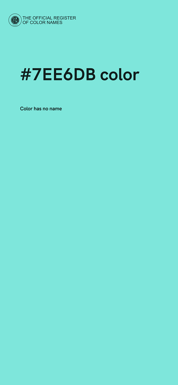 #7EE6DB color image