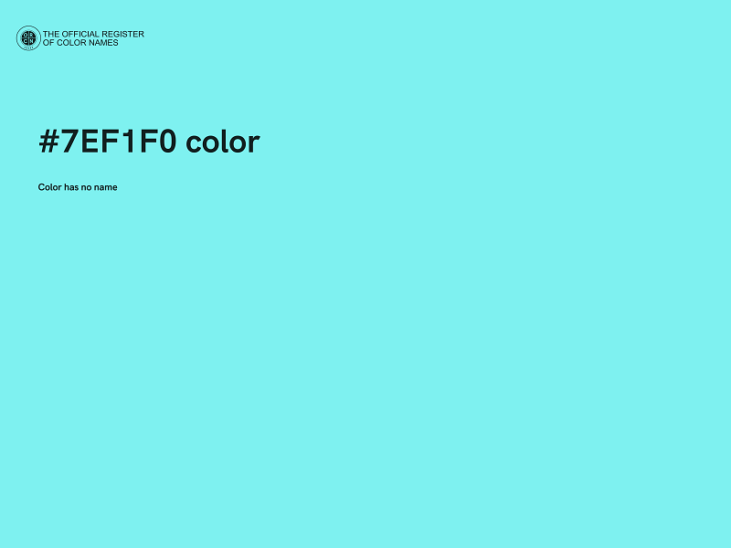 #7EF1F0 color image