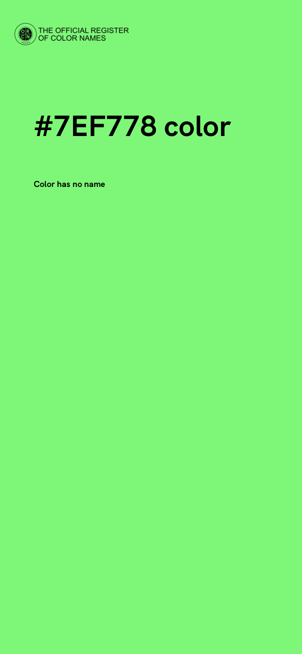 #7EF778 color image
