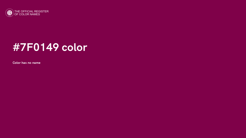 #7F0149 color image