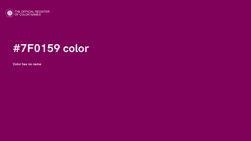 #7F0159 color image