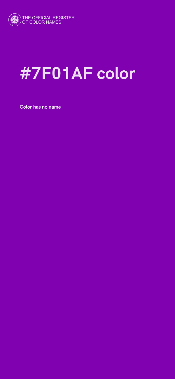 #7F01AF color image