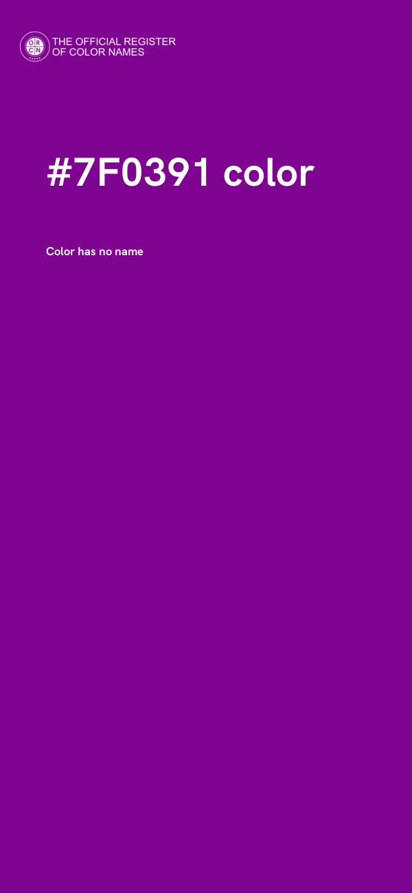 #7F0391 color image