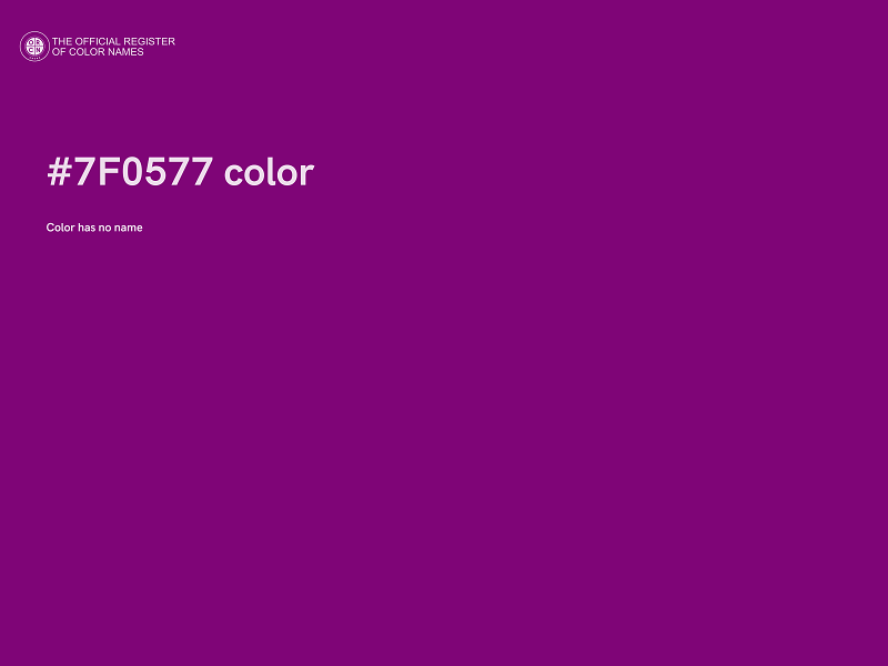 #7F0577 color image