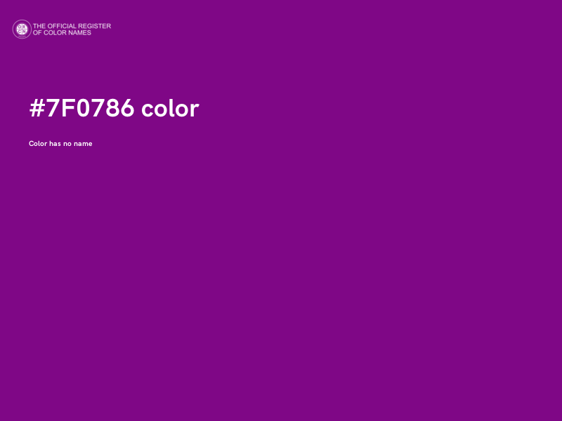 #7F0786 color image