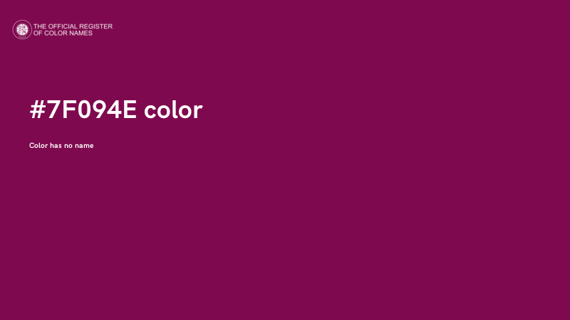 #7F094E color image