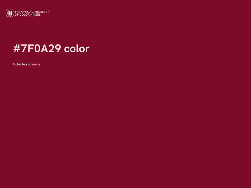 #7F0A29 color image