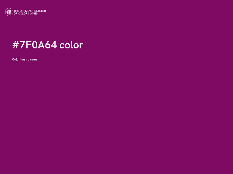 #7F0A64 color image