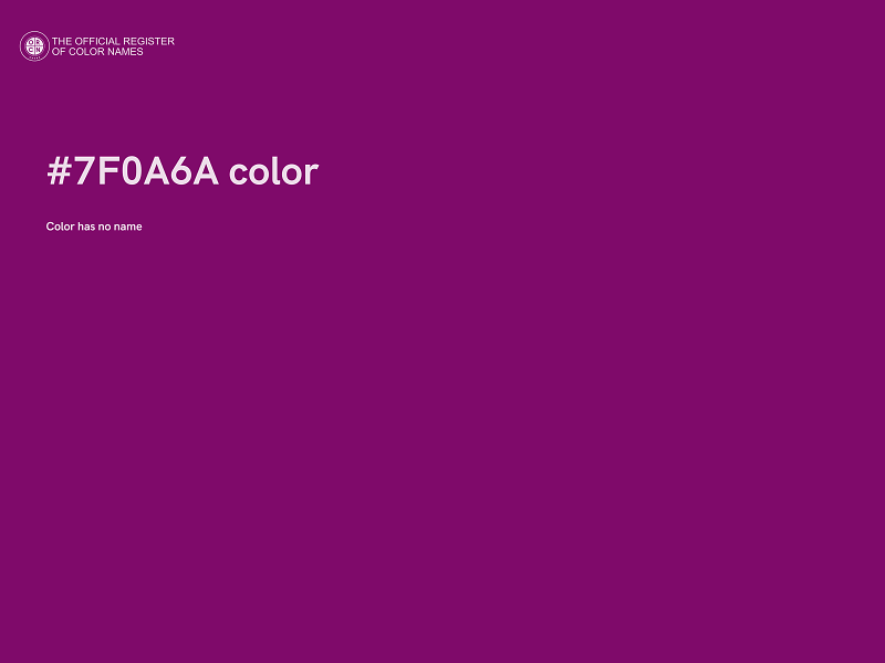 #7F0A6A color image