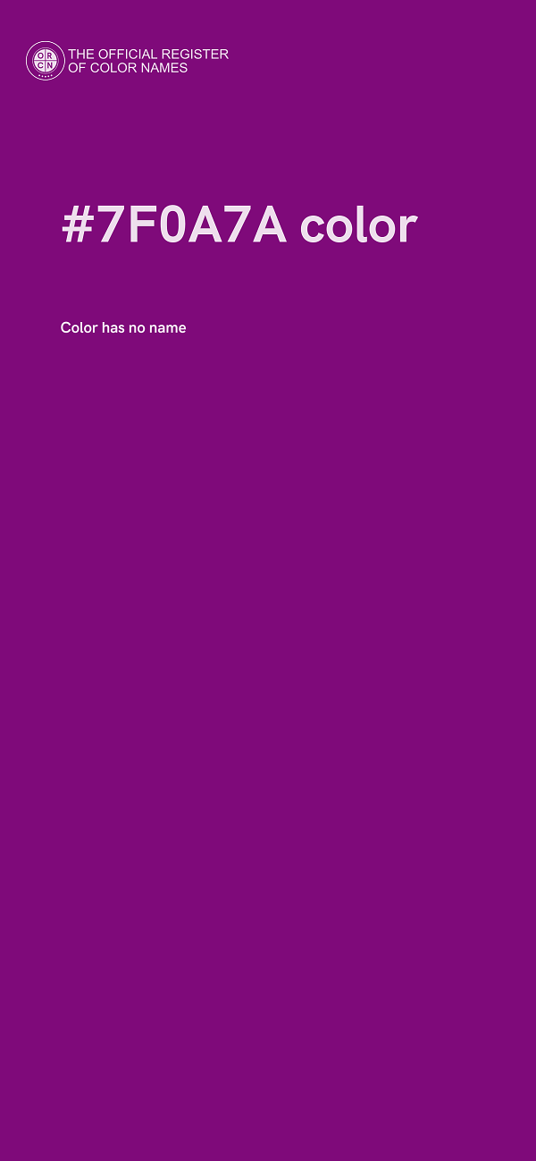 #7F0A7A color image