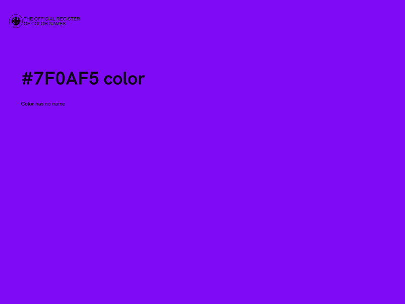 #7F0AF5 color image