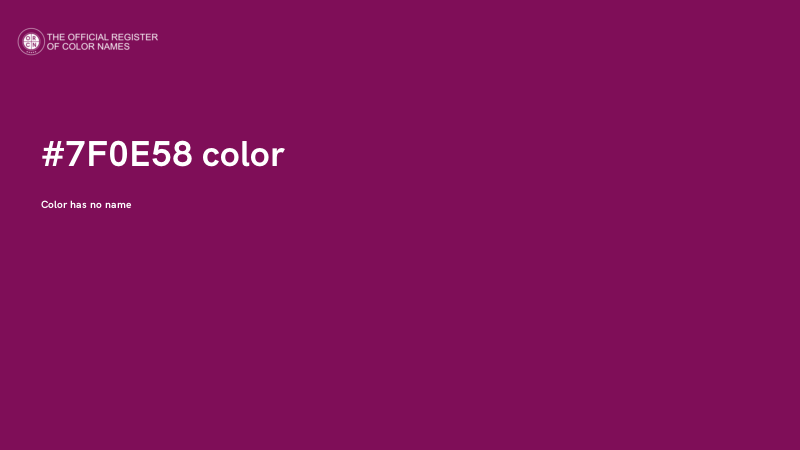#7F0E58 color image