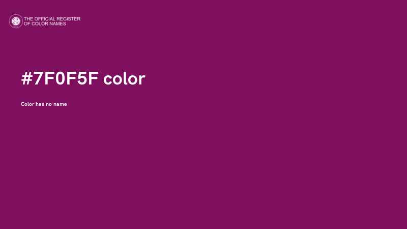 #7F0F5F color image