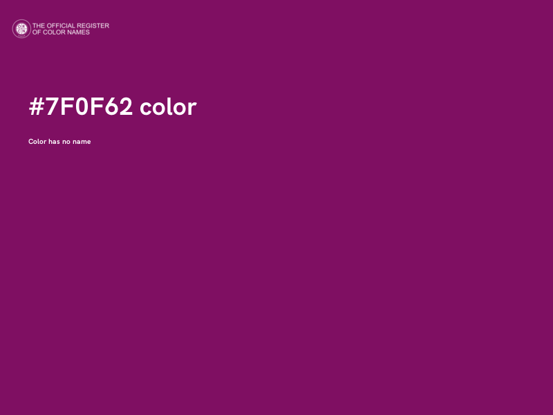 #7F0F62 color image