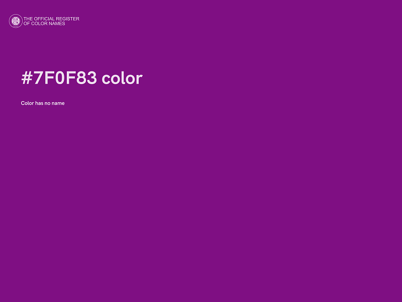 #7F0F83 color image