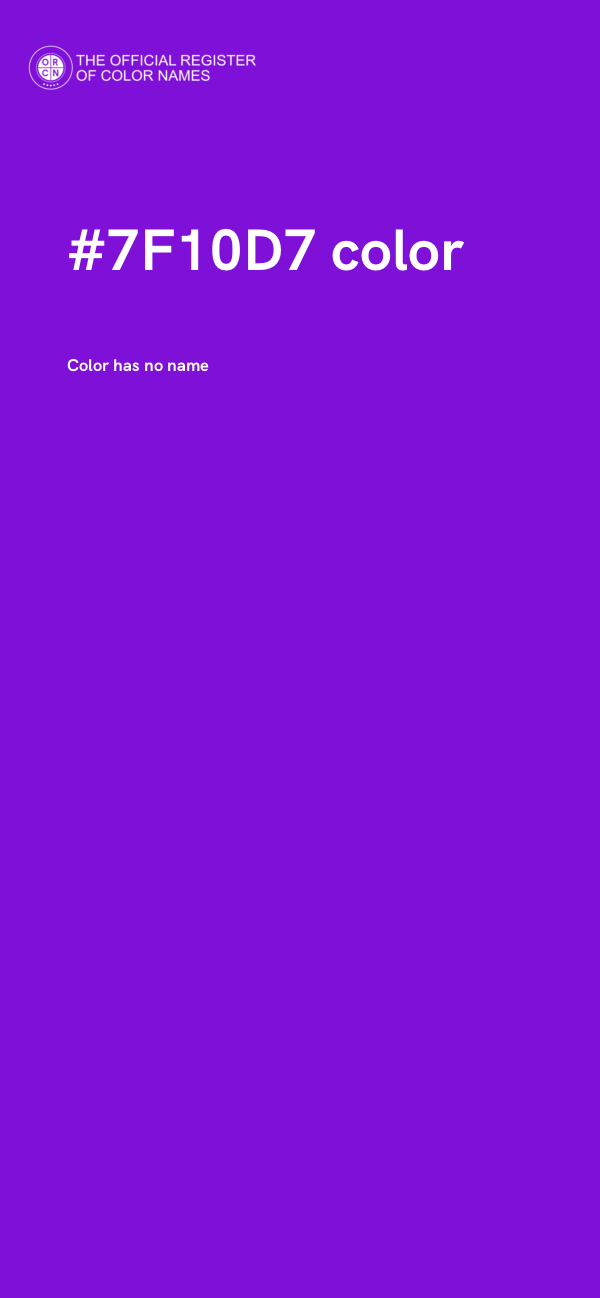 #7F10D7 color image
