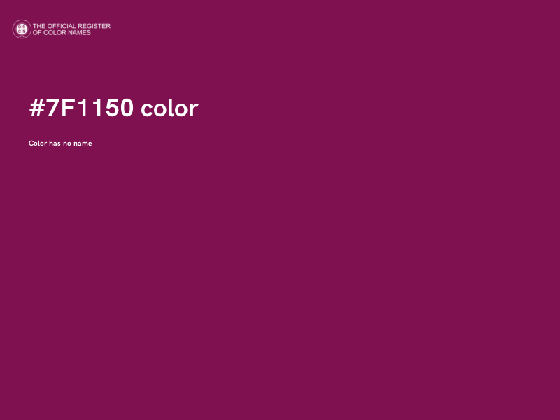 #7F1150 color image