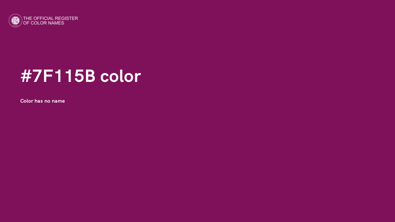 #7F115B color image