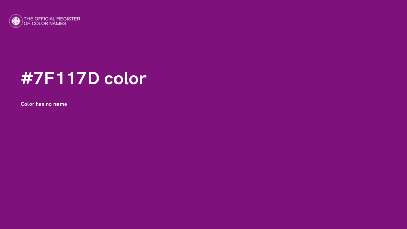 #7F117D color image
