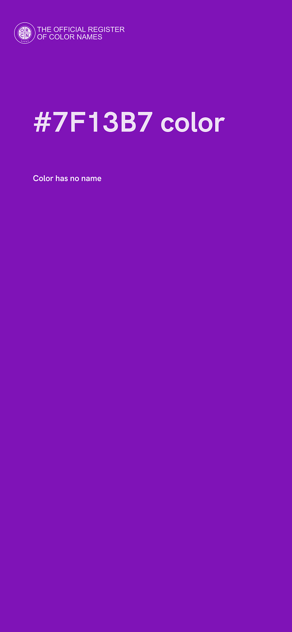 #7F13B7 color image