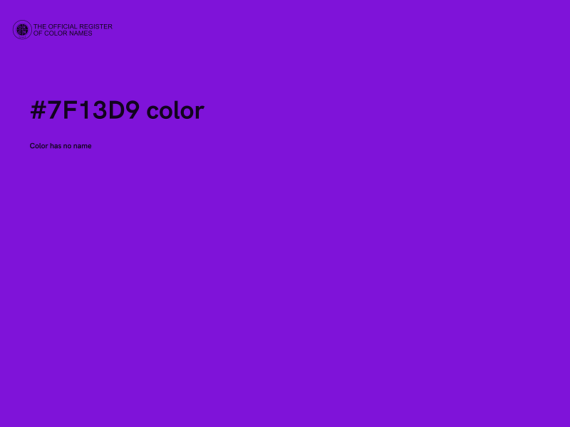 #7F13D9 color image