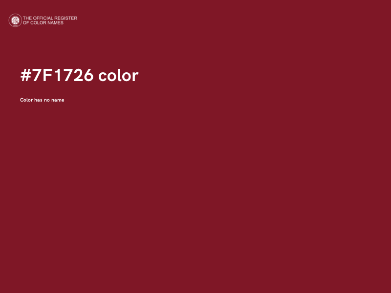 #7F1726 color image
