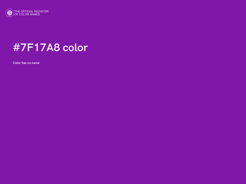 #7F17A8 color image