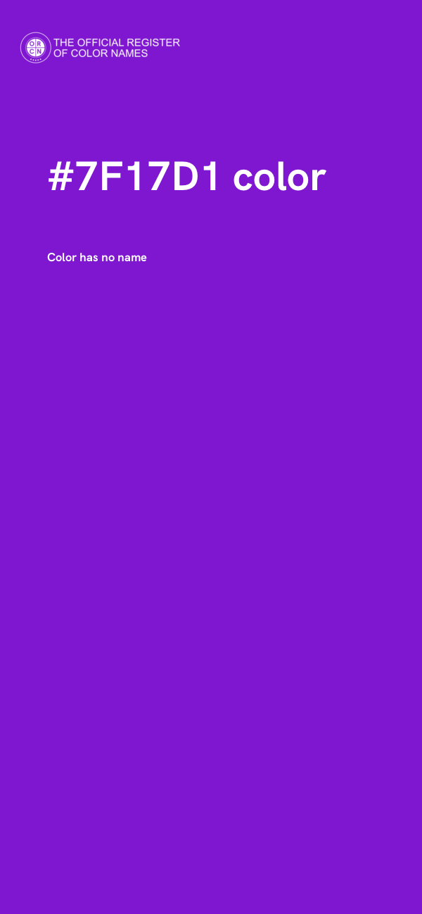 #7F17D1 color image