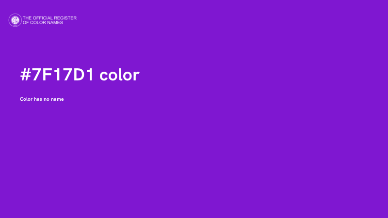 #7F17D1 color image
