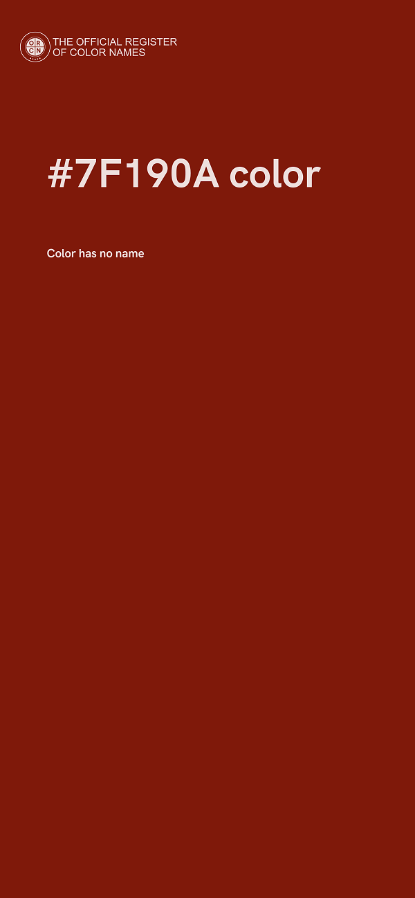 #7F190A color image