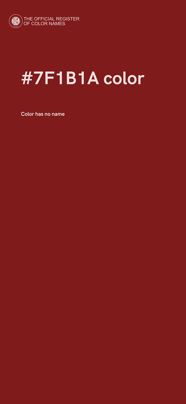 #7F1B1A color image