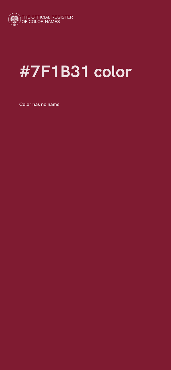 #7F1B31 color image
