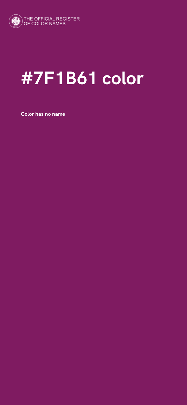 #7F1B61 color image