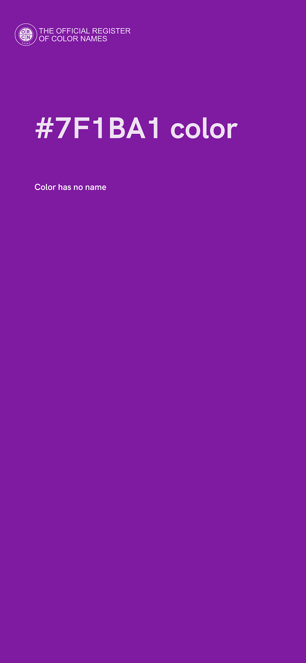 #7F1BA1 color image