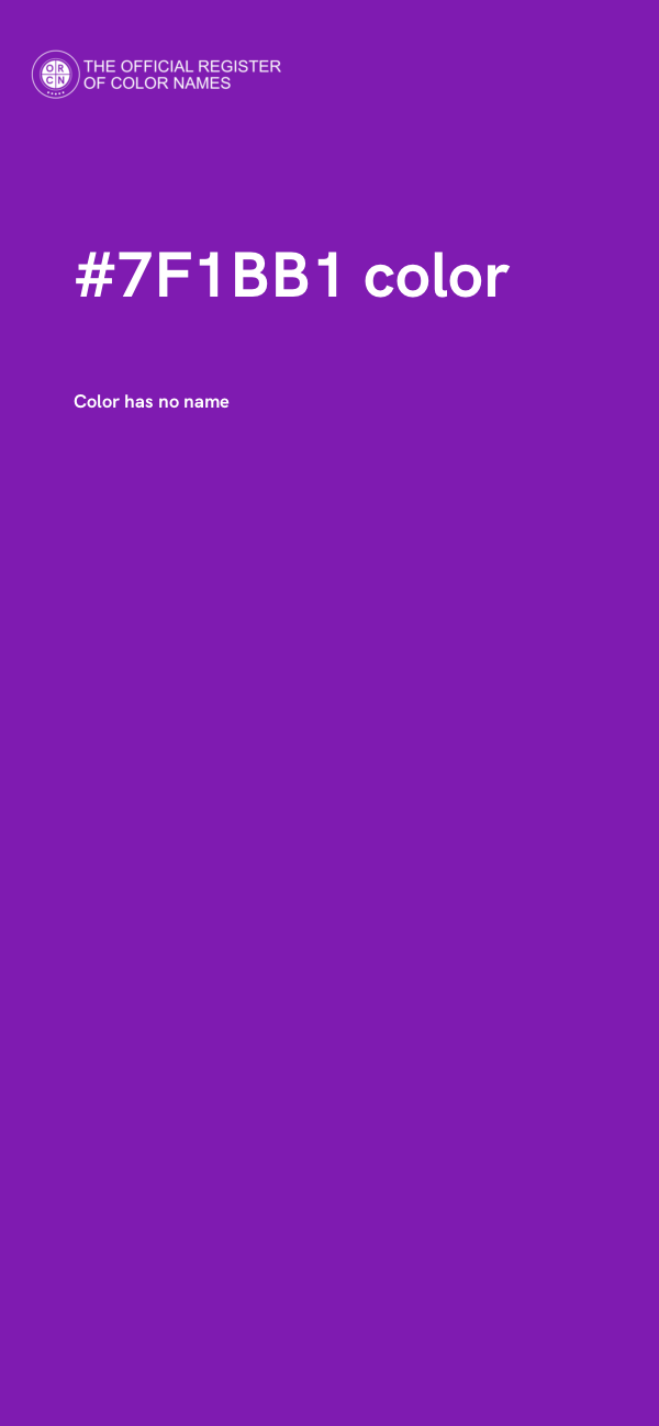 #7F1BB1 color image
