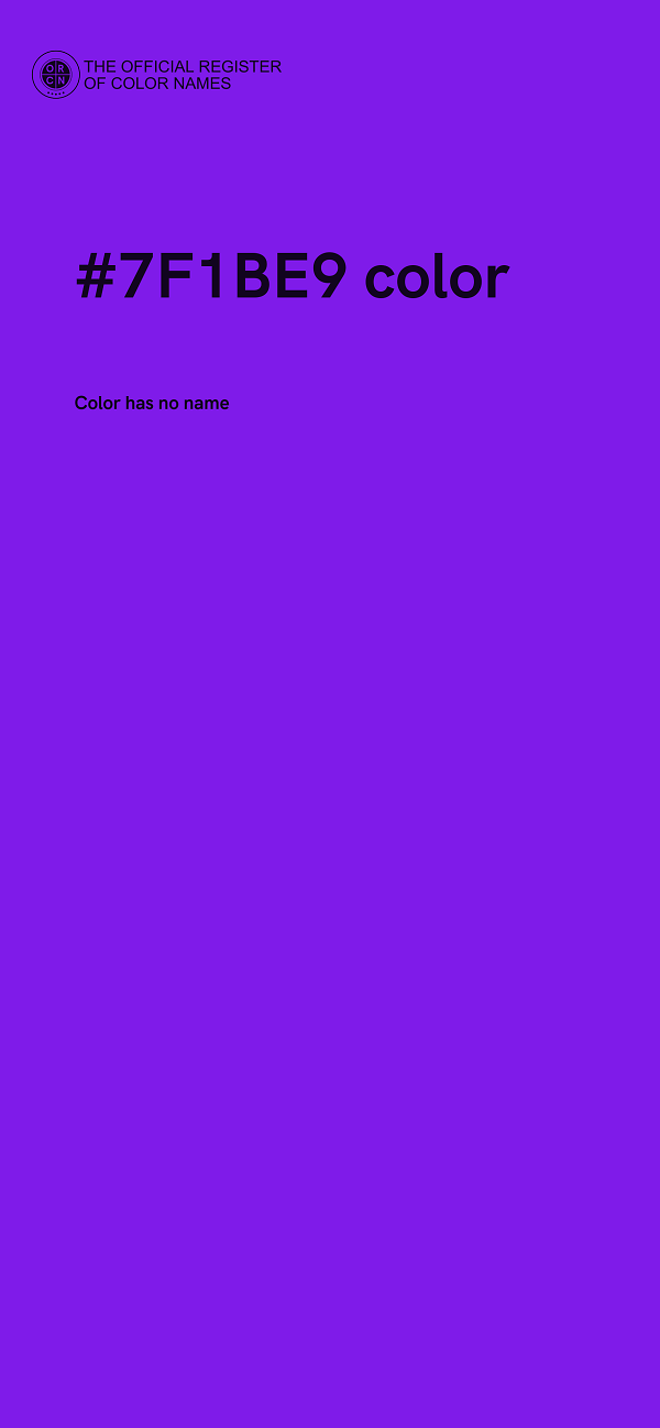 #7F1BE9 color image