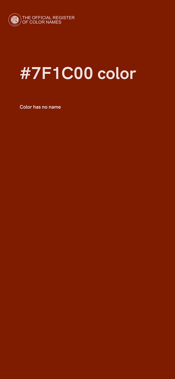#7F1C00 color image