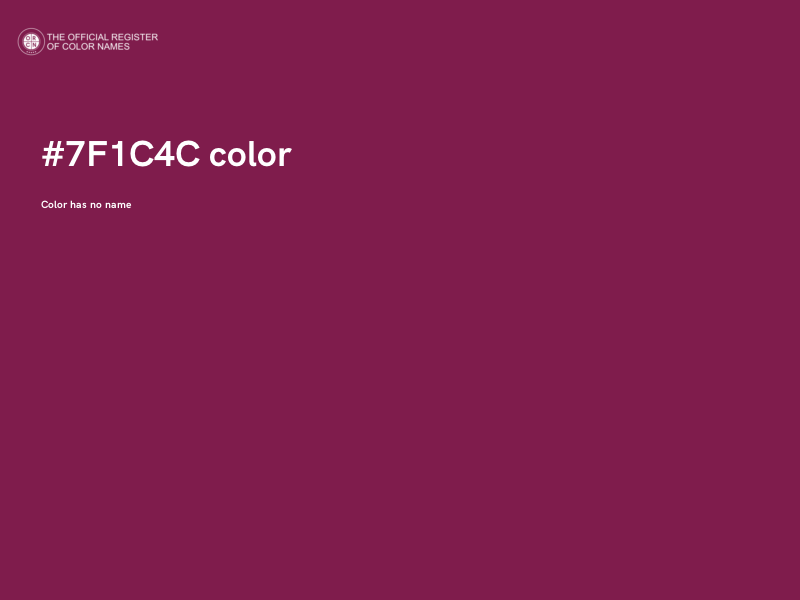 #7F1C4C color image