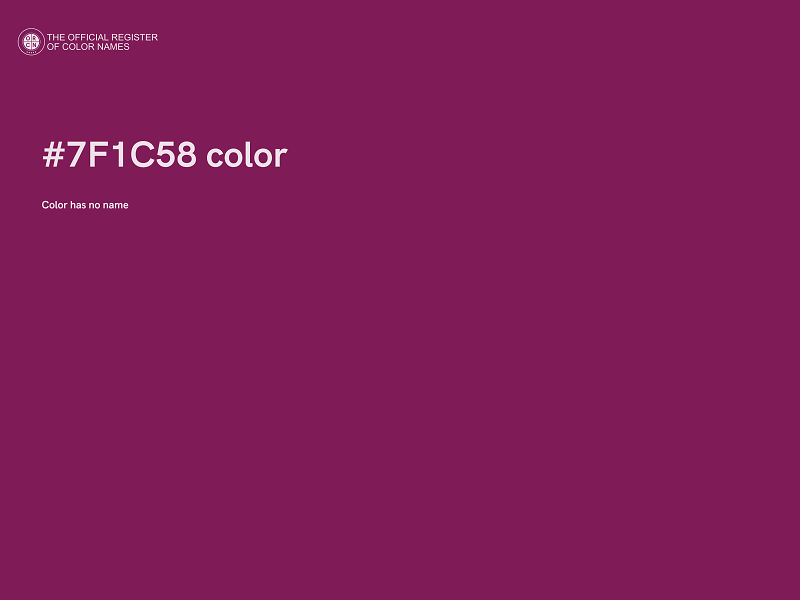 #7F1C58 color image