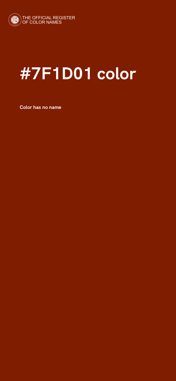 #7F1D01 color image