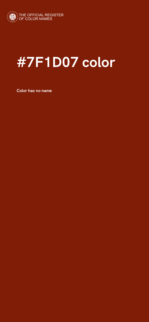 #7F1D07 color image