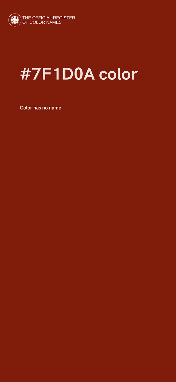 #7F1D0A color image