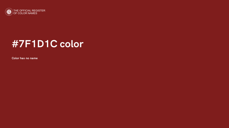 #7F1D1C color image