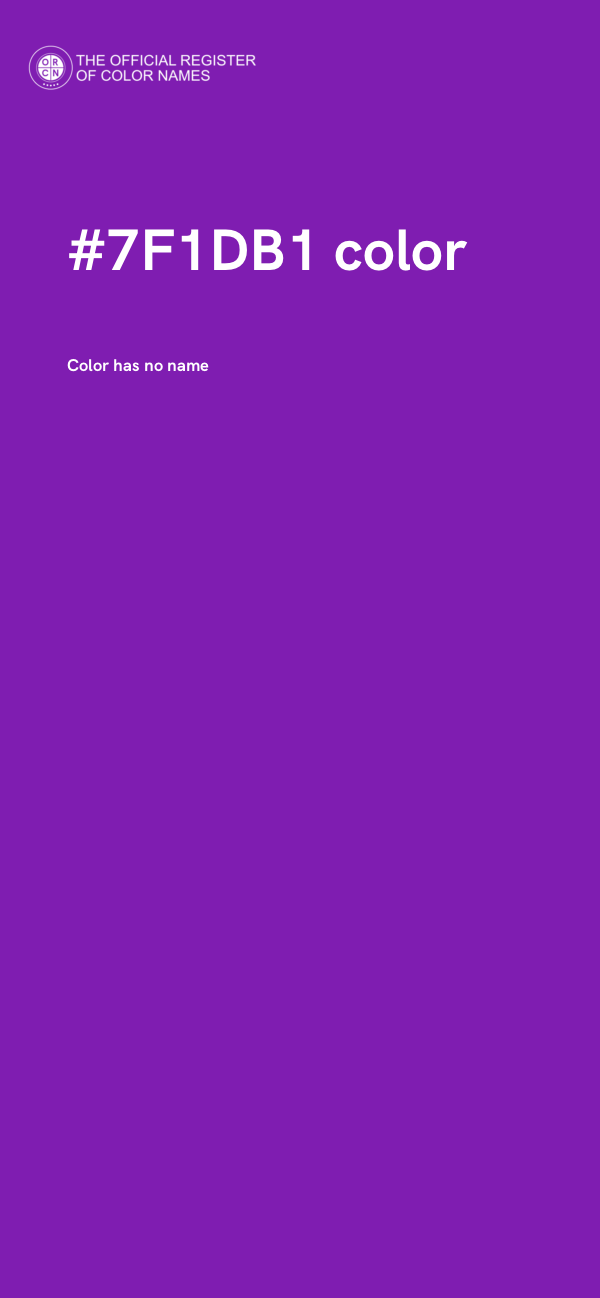 #7F1DB1 color image