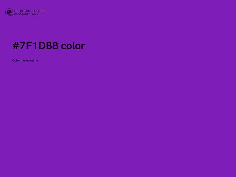 #7F1DB8 color image