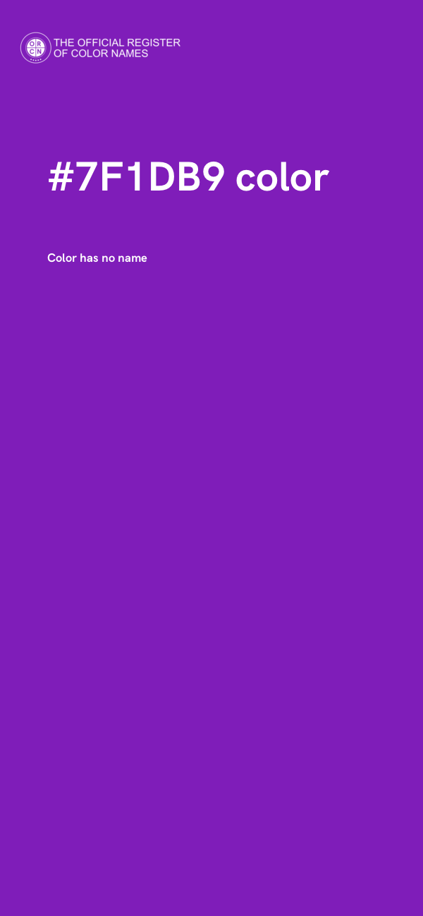 #7F1DB9 color image