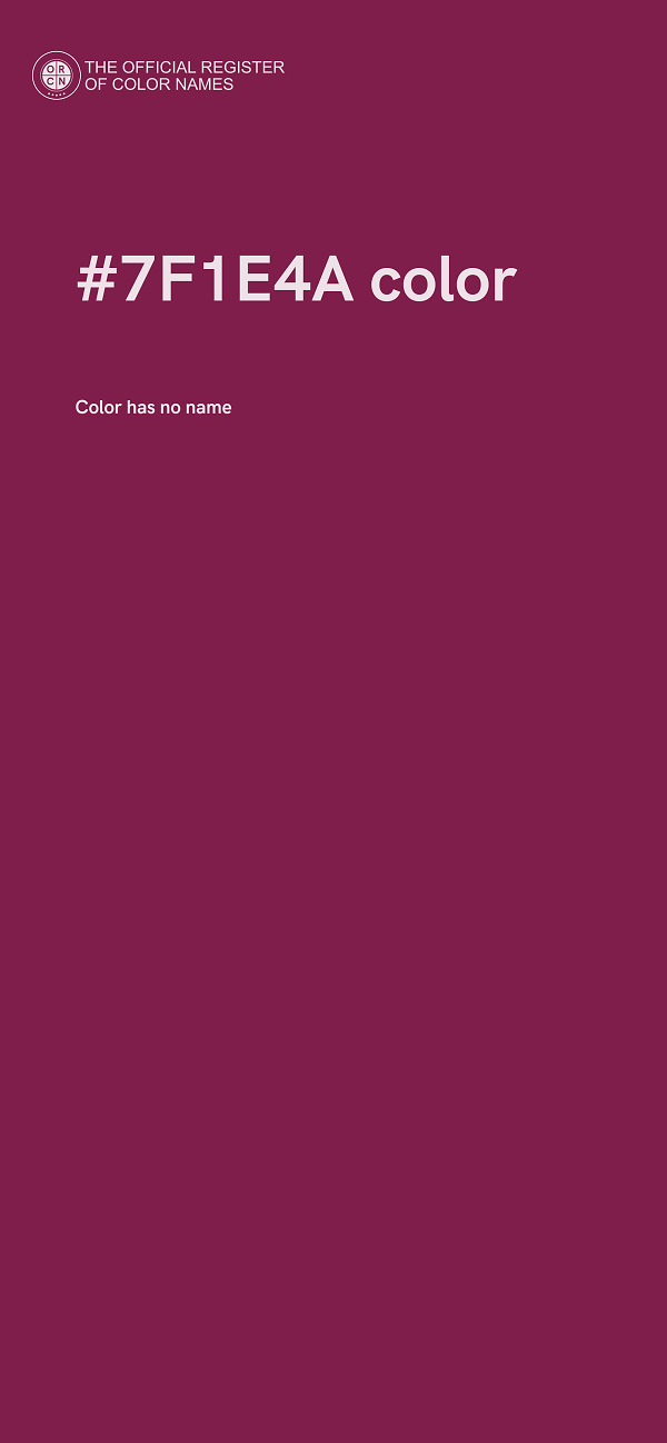 #7F1E4A color image