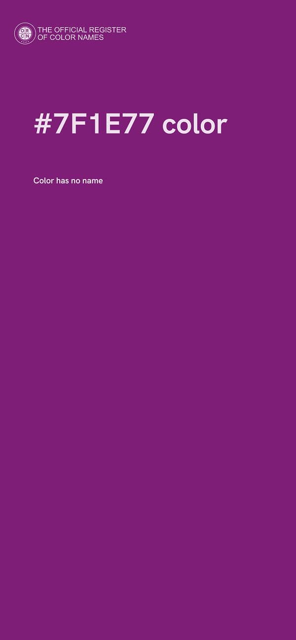 #7F1E77 color image