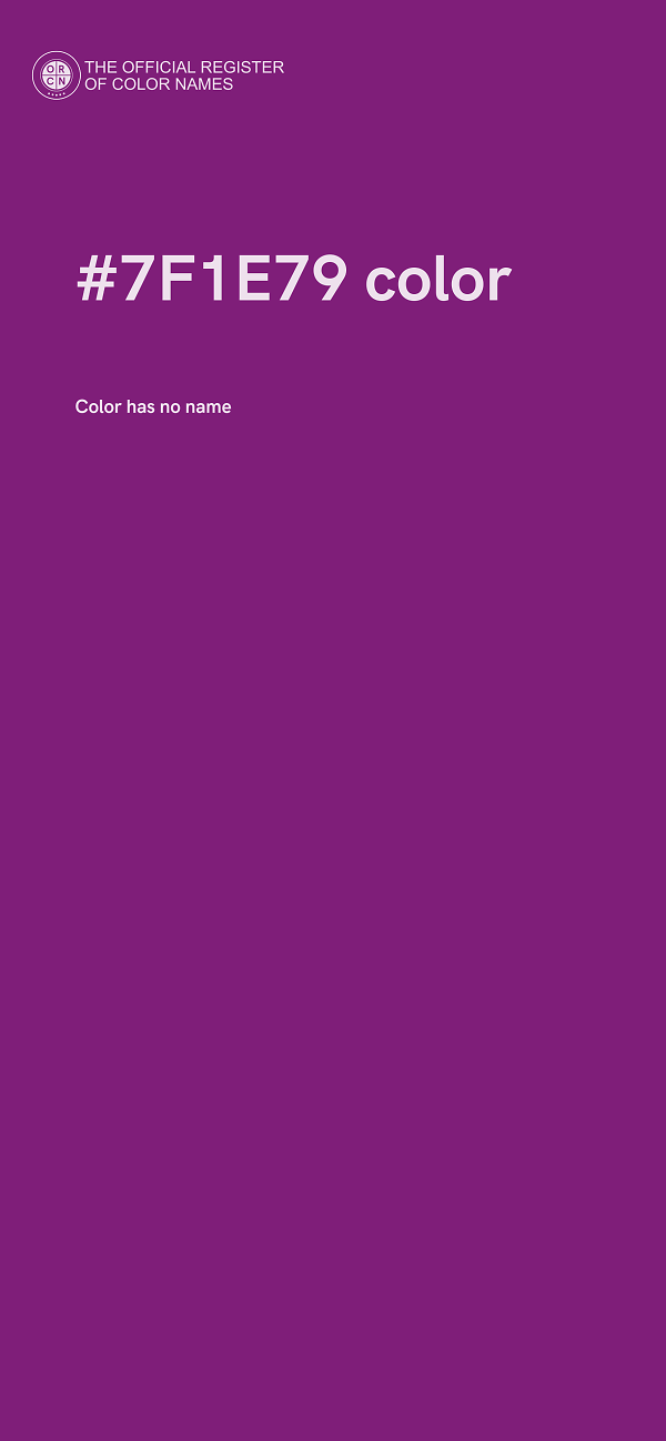 #7F1E79 color image